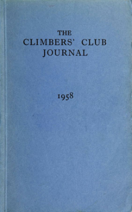 Climbers' Club 1958 Journal cover